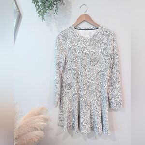 Tory Burch Foral Cotton Black and White Dress Sz M